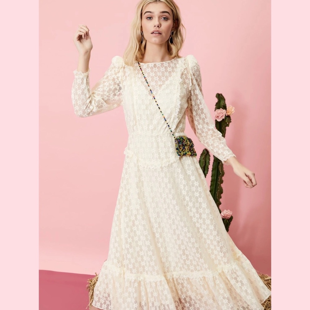 SISTER JANE COUNTRY ICON LACE MIDI DRESS